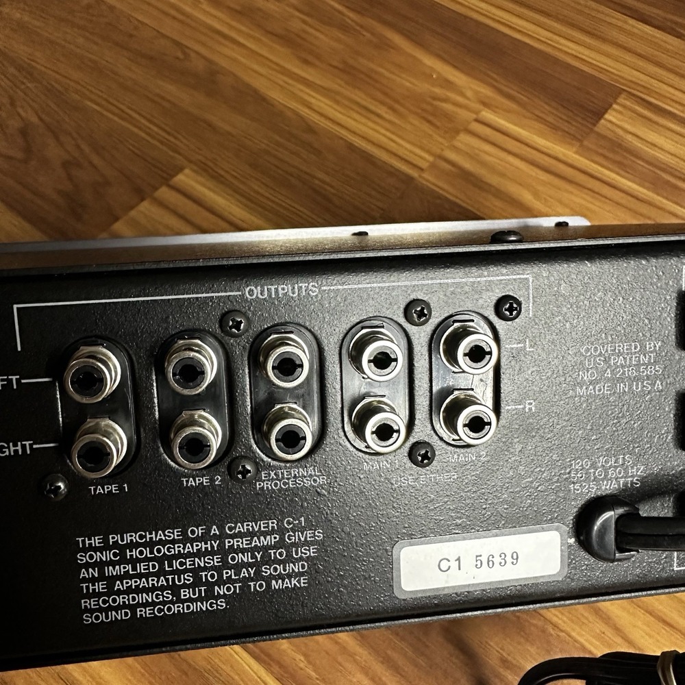 Vintage 80s Carver C-1 Sonic Holography Preamplifier High Fidelity Control - Picture 10 of 11
